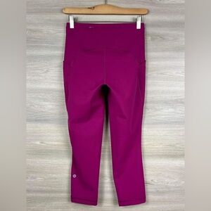 Lululemon Swift Speed HR Crop 21" Luxtreme Magenta Purple MGPR 05837